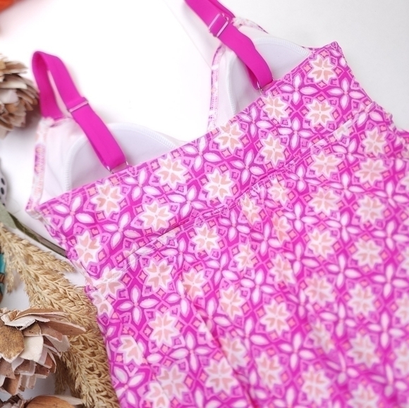 New Kim Rogers Pink Layer One Piece Swimsuit - Picture 5 of 8